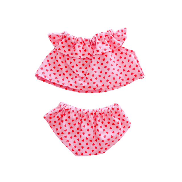 Ensemble rose à cœurs