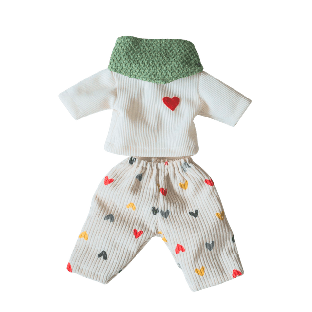 Ensemble velour coeurs