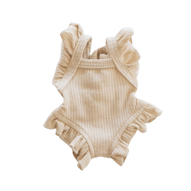 Body beige volants striée
