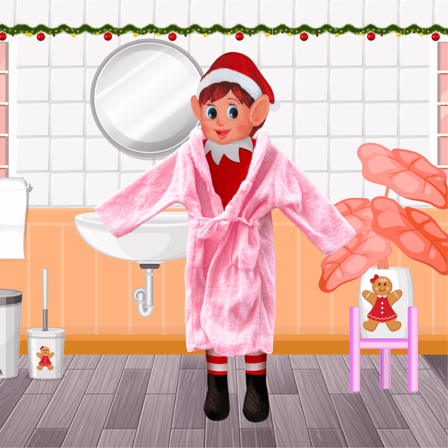 Déguisement lutin farceur &quot; Peignoir rose &quot;  