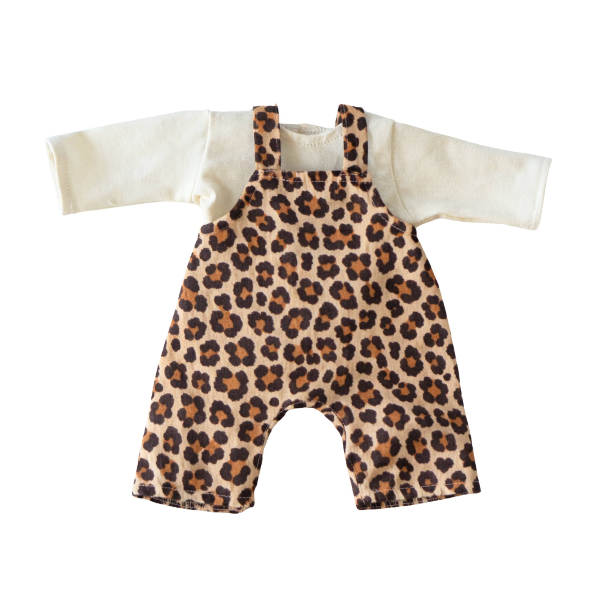 Salopette léopard + T-Shirt jersey beige