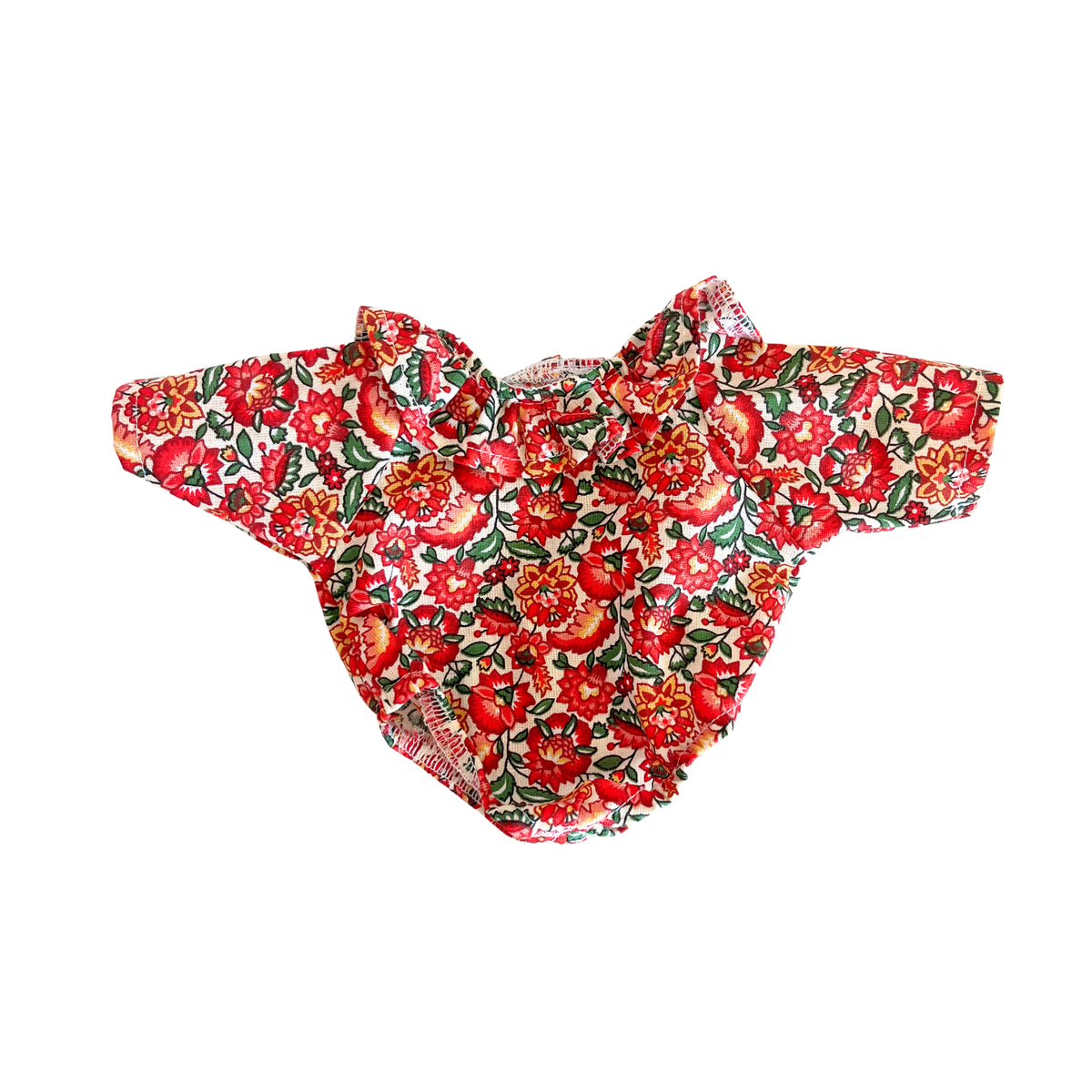 Barboteuse fleurs rouges