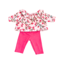 Ensemble blouse fleurs roses + legging