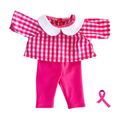 Ensemble blouse vichy rose fuchsia + legging rose