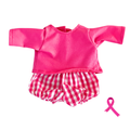 Ensemble t-shirt rose + bloomer vichy rose fuchsia