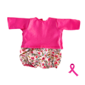 Ensemble t-shirt rose + bloomer fleurs roses