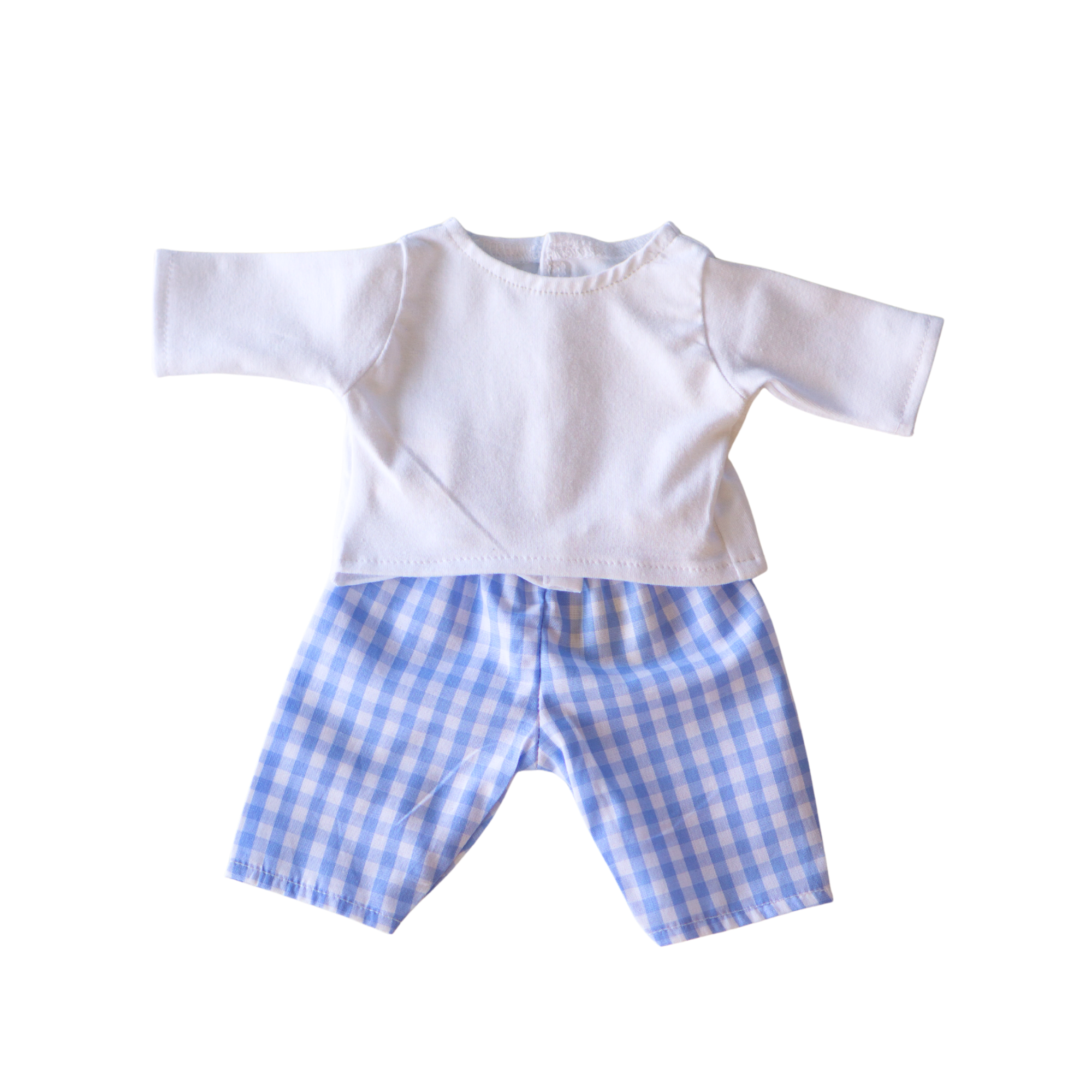 Ensemble T-shirt pantalon vichy bleu