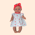 Poupée Louise + robe coeurs