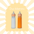 Duo de biberons magiques - Lait & jus de fruits