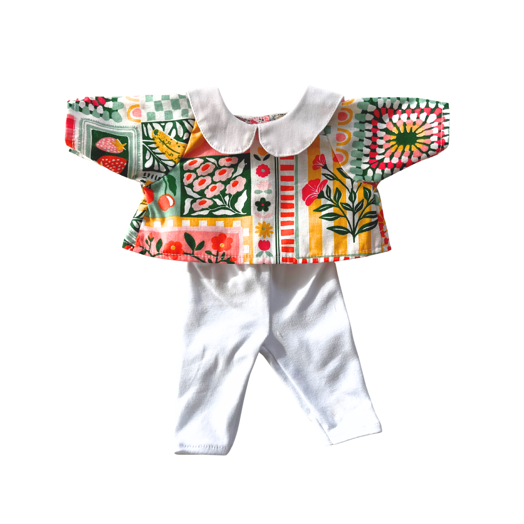 Ensemble blouse joie + legging blanc
