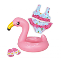 Kit de bain flamant rose